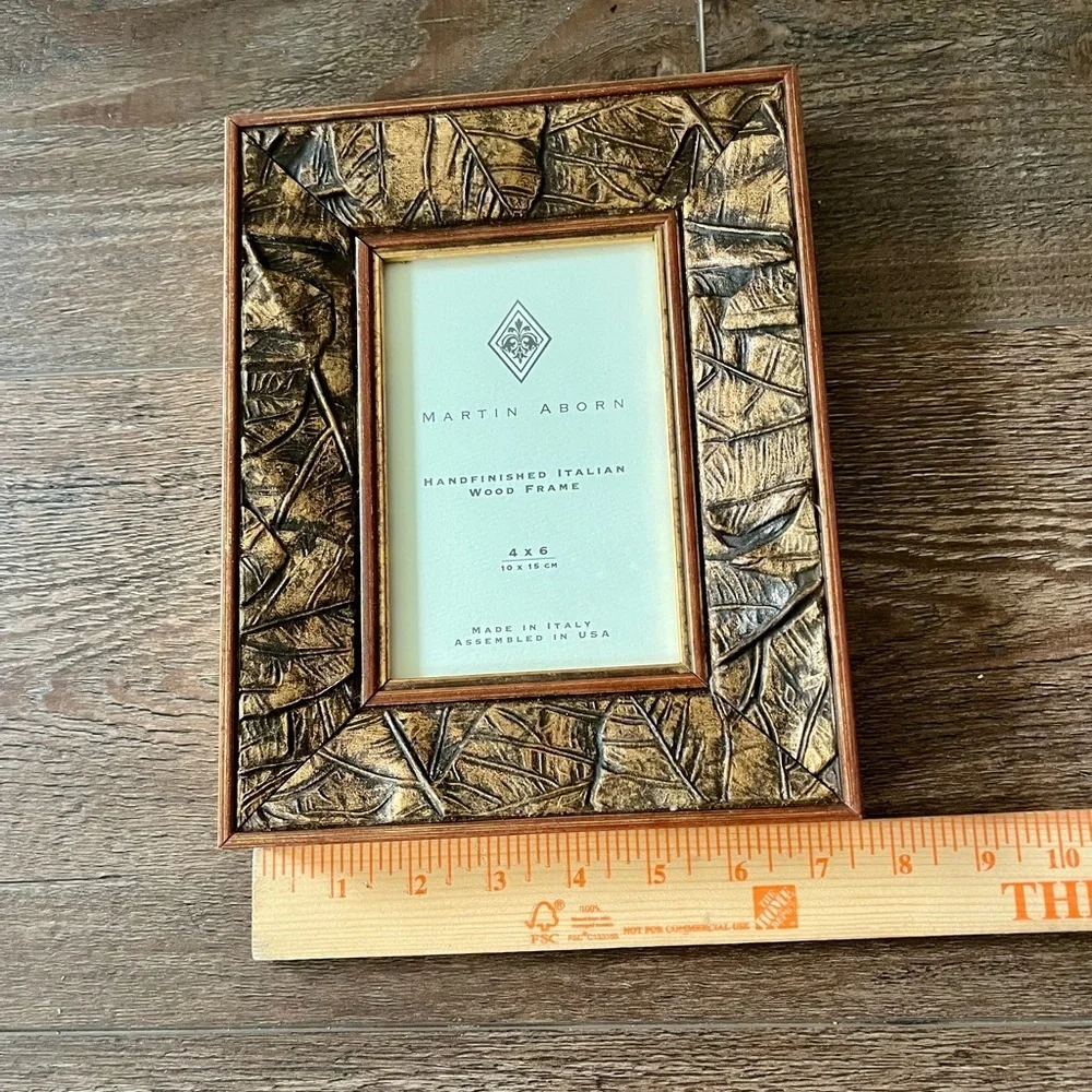Martin Aborn Brown and Gold Wood Frame